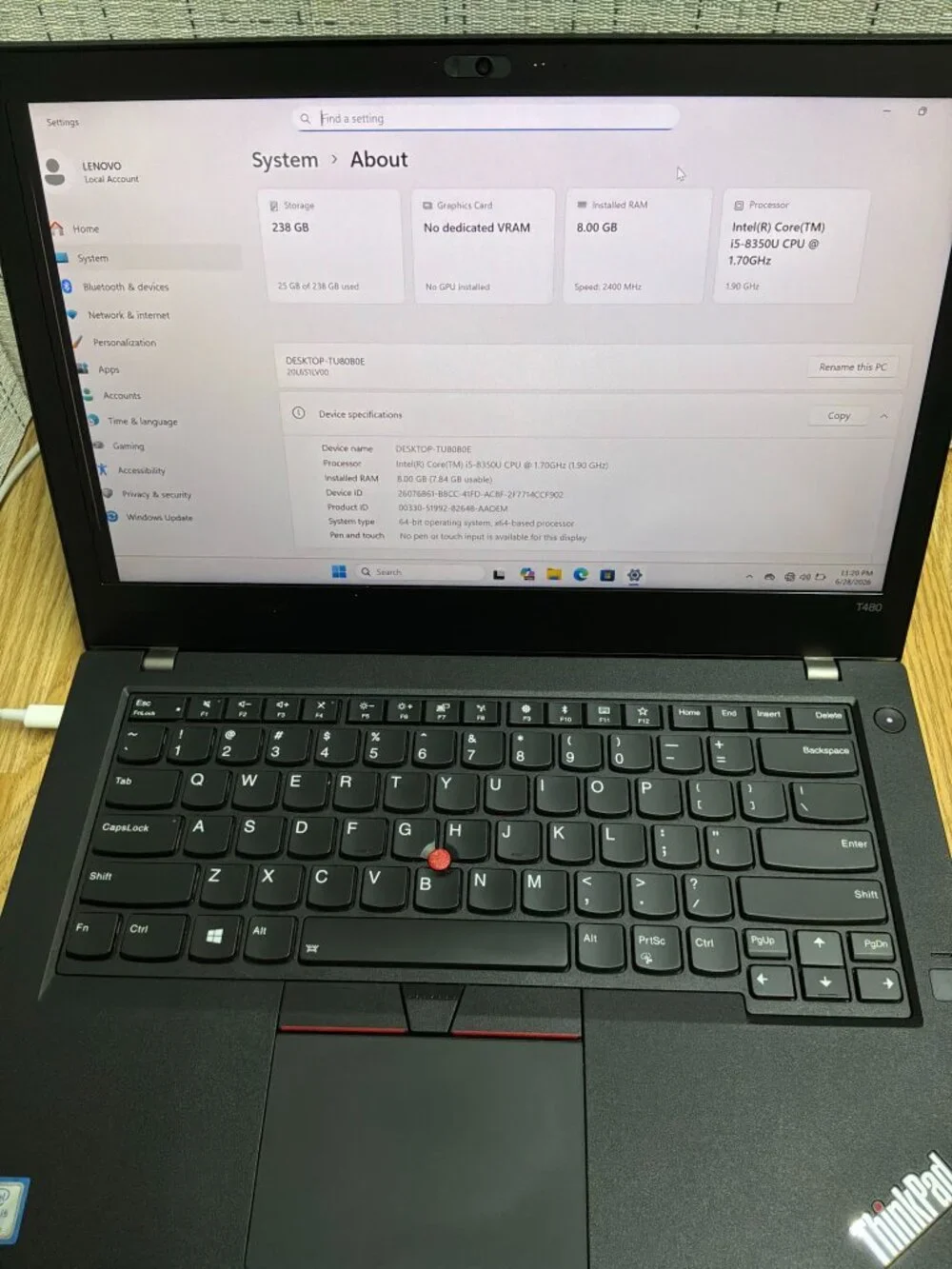 Lenovo ThinkPad T480 14
